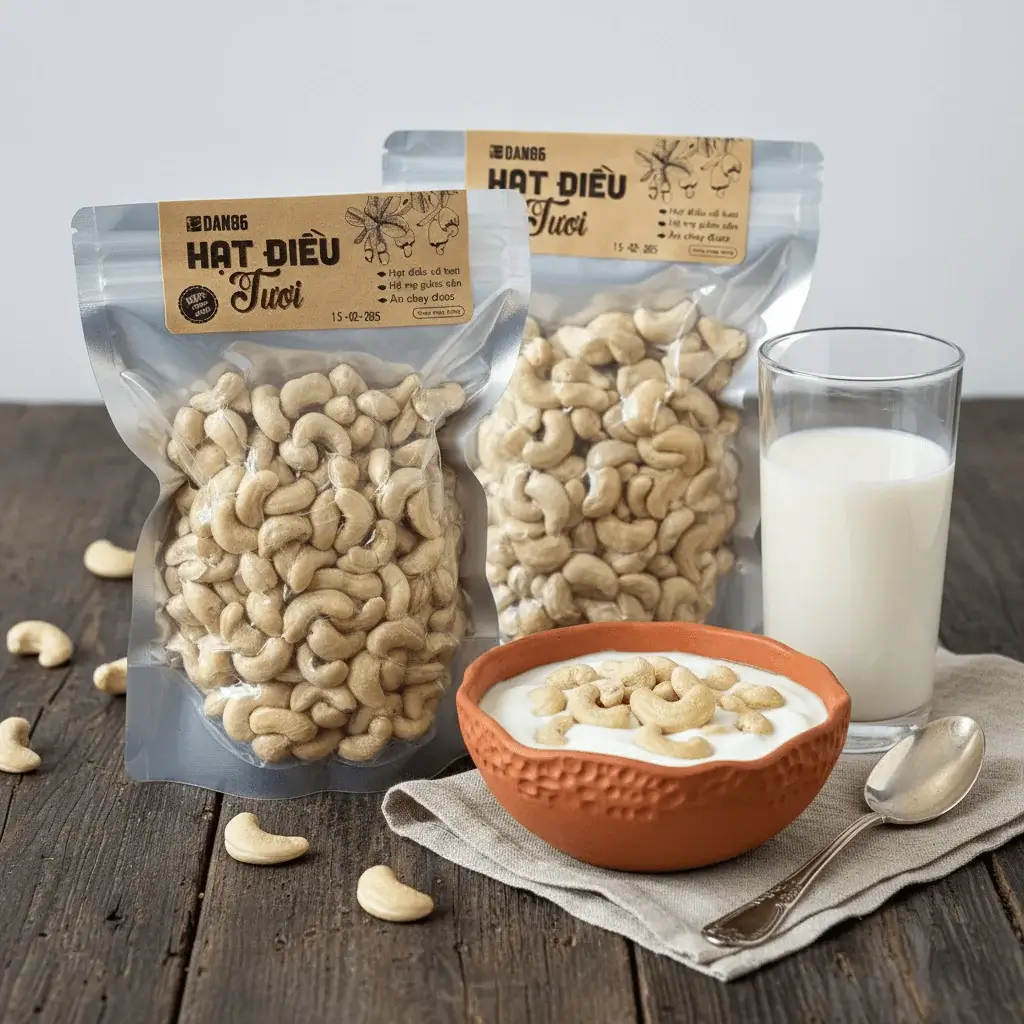 Vacuum-Packed Fresh Cashews 500g