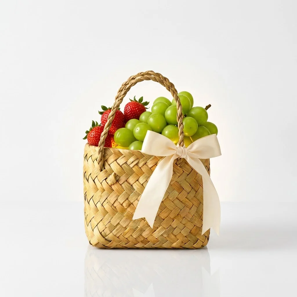 Giỏ cỏ bàng mini size M làm quà tặng
